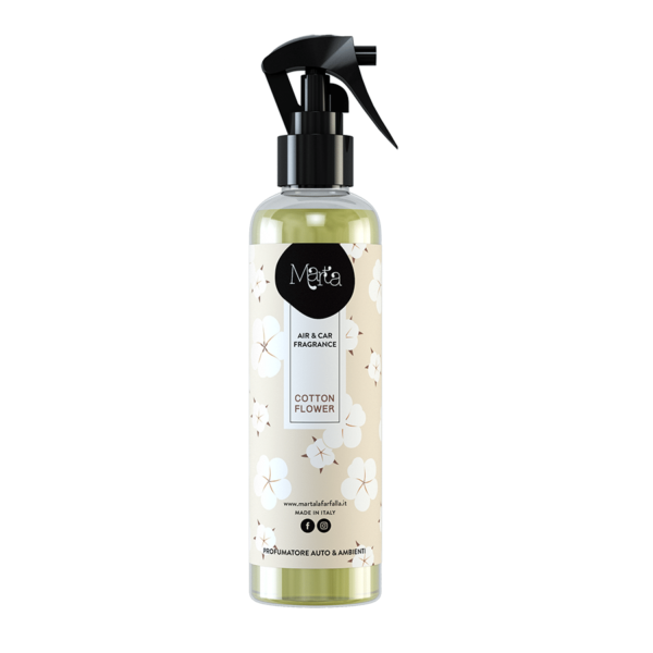 Osvježivač prostora 250ml Fra-Ber (Marta La Farfalla) MARTA LA FARFALLA) u spreju miris svježe opranog pamuka s cvjetnim notama – COTTON FLOWER