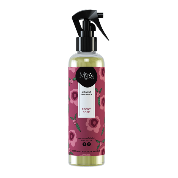 Osvježivač prostora 250ml Fra-Ber (Marta La Farfalla) MARTA LA FARFALLA) u spreju cvjetni miris s naglaskom na ruže i s notama vanilije – PEONY ROSE